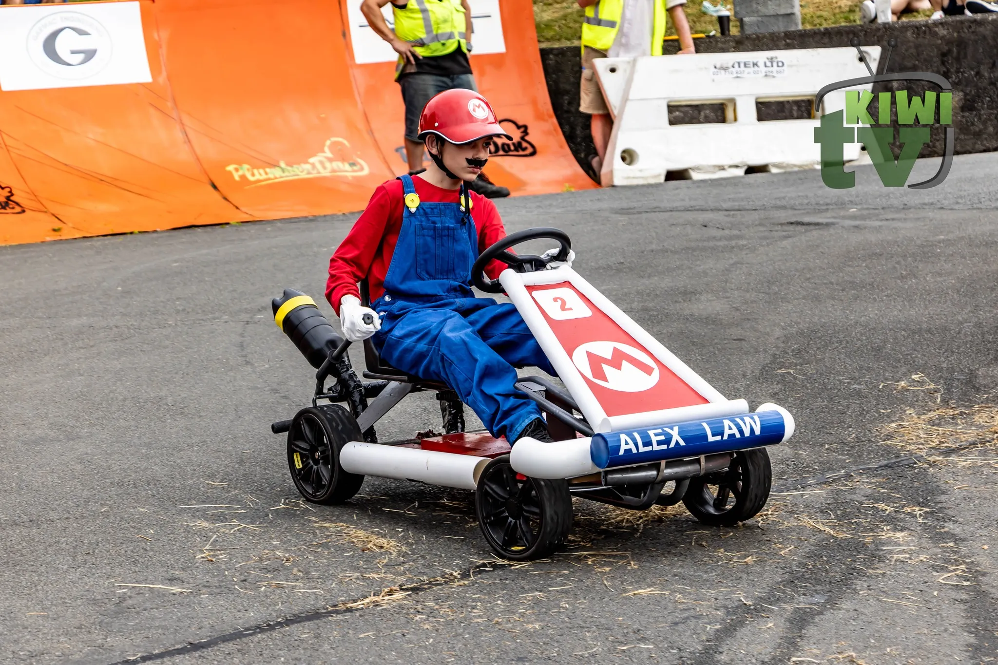 Broadcast crew filming the 2020 derby finish